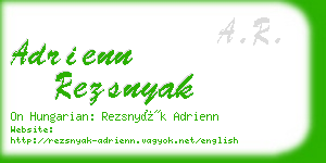 adrienn rezsnyak business card